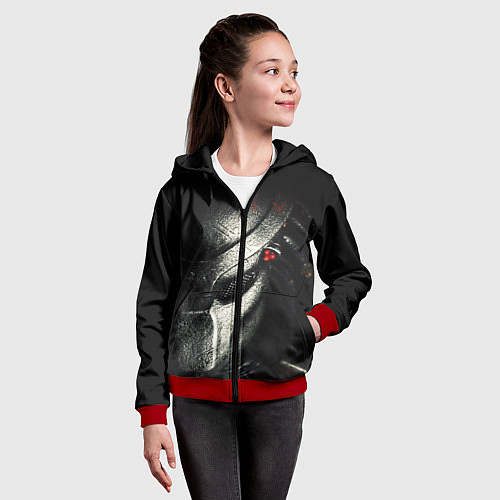 Детская толстовка на молнии PREDATOR / 3D-Красный – фото 4