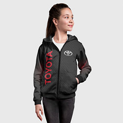 Толстовка на молнии детская TOYOTA, цвет: 3D-черный — фото 2