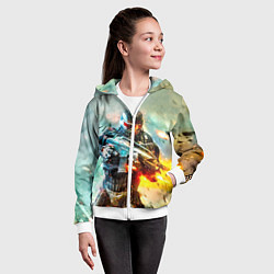 Толстовка на молнии детская CRYSIS, цвет: 3D-белый — фото 2