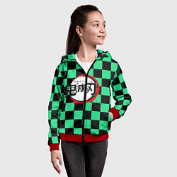 Толстовка на молнии детская KIMETSU NO YAIBA, цвет: 3D-красный — фото 2