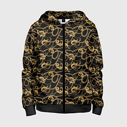 Толстовка на молнии детская Versace, цвет: 3D-черный