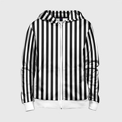 Толстовка на молнии детская Пикси полосы, цвет: 3D-белый