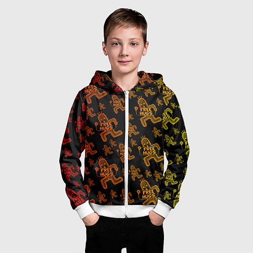 Детская толстовка на молнии Final Fantasy / 3D-Белый – фото 3