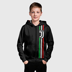 Толстовка на молнии детская JUVENTUS, цвет: 3D-черный — фото 2