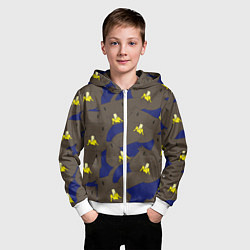 Толстовка на молнии детская РАК, цвет: 3D-белый — фото 2