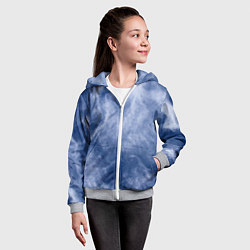 Толстовка на молнии детская Облака в небе, цвет: 3D-меланж — фото 2