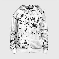 Толстовка на молнии детская Далматинец, цвет: 3D-белый