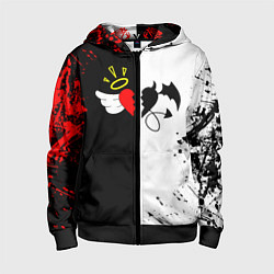 Толстовка на молнии детская Payton Moormeier спина, цвет: 3D-черный