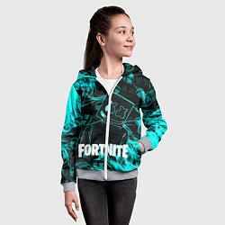 Толстовка на молнии детская Fortnite Marshmello, цвет: 3D-меланж — фото 2