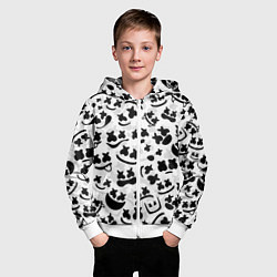 Толстовка на молнии детская MARSHMELLO FACE, цвет: 3D-белый — фото 2