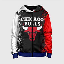 Толстовка на молнии детская CHICAGO BULLS, цвет: 3D-синий