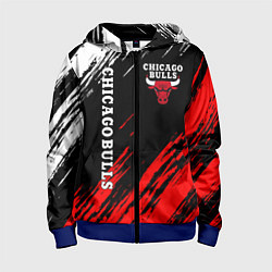 Толстовка на молнии детская CHICAGO BULLS, цвет: 3D-синий