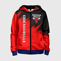 Толстовка на молнии детская CHICAGO BULLS, цвет: 3D-синий