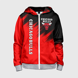 Толстовка на молнии детская CHICAGO BULLS, цвет: 3D-меланж