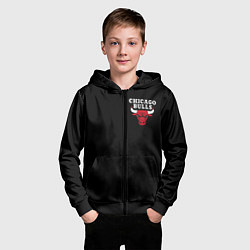 Толстовка на молнии детская CHICAGO BULLS, цвет: 3D-черный — фото 2