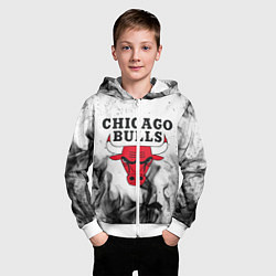 Толстовка на молнии детская CHICAGO BULLS, цвет: 3D-белый — фото 2