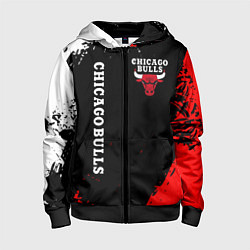 Толстовка на молнии детская CHICAGO BULLS, цвет: 3D-черный