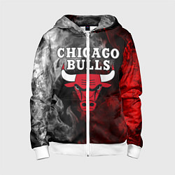 Толстовка на молнии детская CHICAGO BULLS, цвет: 3D-белый