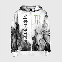 Толстовка на молнии детская MONSTER ENERGY, цвет: 3D-белый