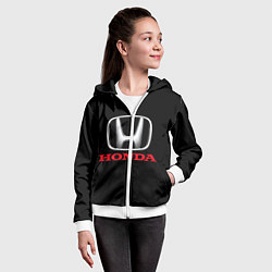 Толстовка на молнии детская HONDA, цвет: 3D-белый — фото 2