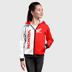 Толстовка на молнии детская HONDA, цвет: 3D-черный — фото 2