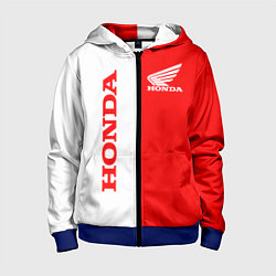 Толстовка на молнии детская HONDA, цвет: 3D-синий