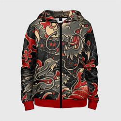 Детская толстовка на молнии Dsquared tatoo DRAGON