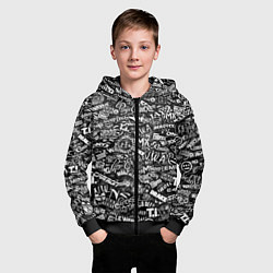 Толстовка на молнии детская Top Hip Hop, цвет: 3D-черный — фото 2