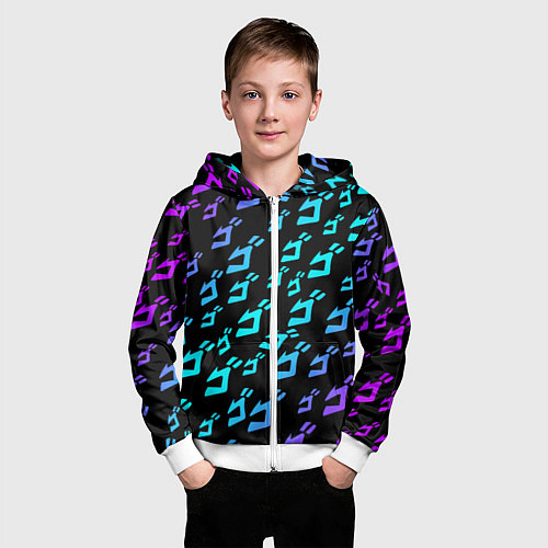 Детская толстовка на молнии JOJOS BIZARRE ADVENTURE / 3D-Белый – фото 3