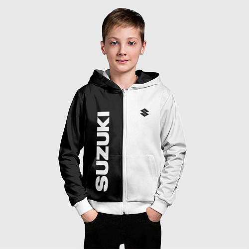 Детская толстовка на молнии Suzuki Z / 3D-Белый – фото 3