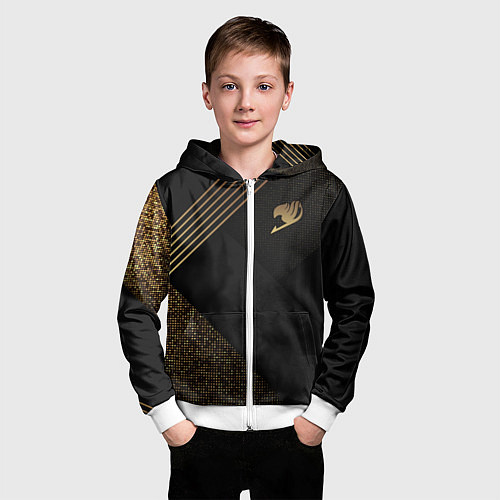 Детская толстовка на молнии Fairy Tail / 3D-Белый – фото 3