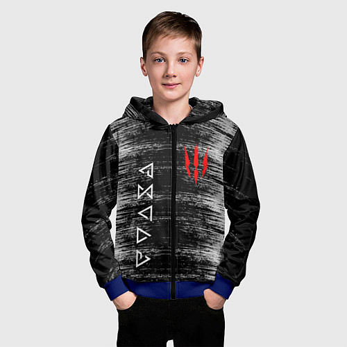 Детская толстовка на молнии THE WITCHER / 3D-Синий – фото 3