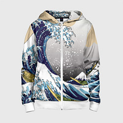 Детская толстовка на молнии The great wave off kanagawa