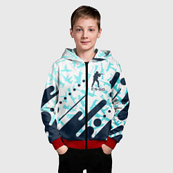 Толстовка на молнии детская CS GO КС ГО, цвет: 3D-красный — фото 2