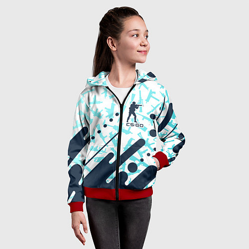 Детская толстовка на молнии CS GO КС ГО / 3D-Красный – фото 4