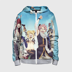 Толстовка на молнии детская FAIRY TAIL ХВОСТ ФЕИ, цвет: 3D-меланж