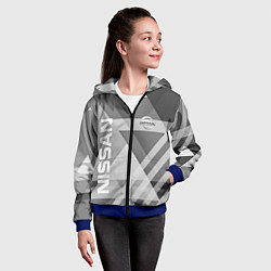 Толстовка на молнии детская NISSAN, цвет: 3D-синий — фото 2