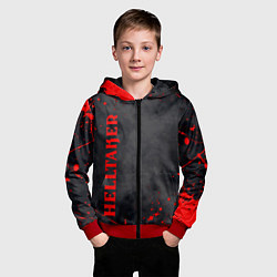 Толстовка на молнии детская Helltaker Logo Z, цвет: 3D-красный — фото 2