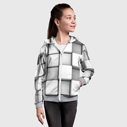 Толстовка на молнии детская ТЕКСТУРА, цвет: 3D-меланж — фото 2