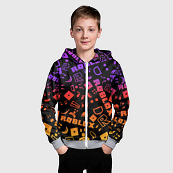 Толстовка на молнии детская Roblox, цвет: 3D-меланж — фото 2
