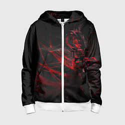 Толстовка на молнии детская DIGITAL 3D, цвет: 3D-белый