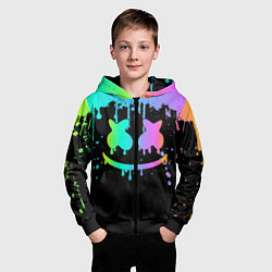 Толстовка на молнии детская MARSHMELLO, цвет: 3D-черный — фото 2