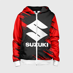 Толстовка на молнии детская SUZUKI, цвет: 3D-белый