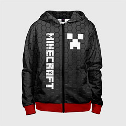 Толстовка на молнии детская MINECRAFT МАЙНКРАФТ, цвет: 3D-красный