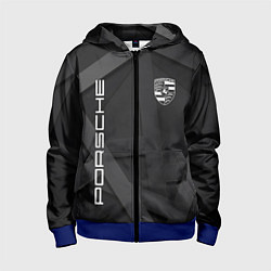 Толстовка на молнии детская PORSCHE, цвет: 3D-синий