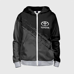 Толстовка на молнии детская TOYOTA, цвет: 3D-меланж