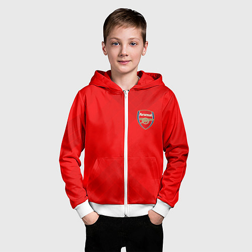 Детская толстовка на молнии ARSENAL / 3D-Белый – фото 3