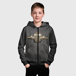 Толстовка на молнии детская ВДВ, цвет: 3D-черный — фото 2