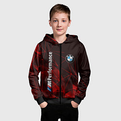 Толстовка на молнии детская BMW, цвет: 3D-черный — фото 2