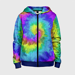 Толстовка на молнии детская ХИППИ, цвет: 3D-синий
